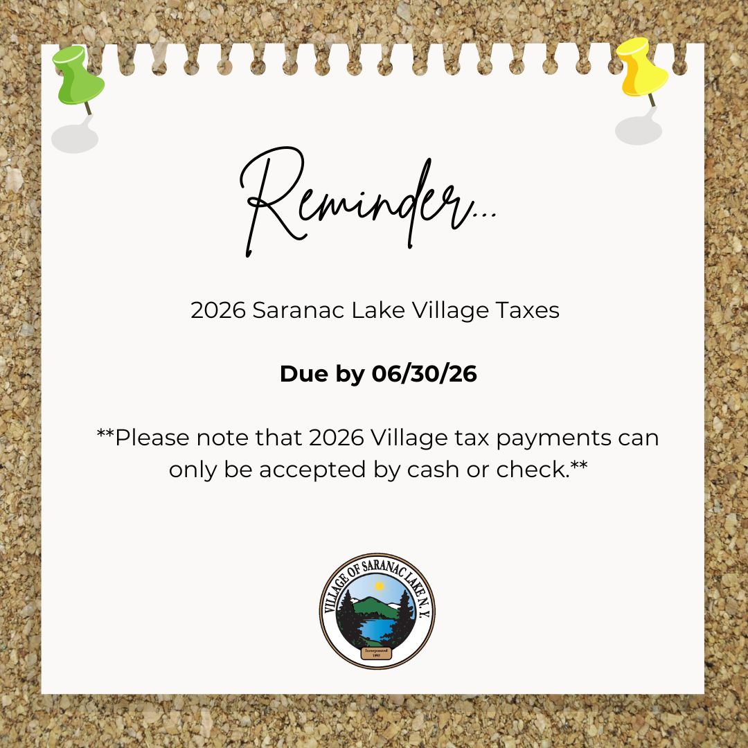 2026 Village Tax Payment Notice
